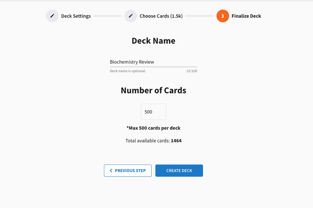 <span class="tour-num">02</span><span class="tour-title">Name Your Deck</span><p class="tour-desc">Name your deck and choose how many cards you want to see.</p>